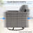Aldos All Weather Outdoor Patio Swivel Rocker Conversation Set With Thick Cushions and Table