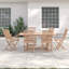 Woehler 6 - Person Teak Wood Patio Dining Set with Rectangular Table