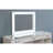 Glam Style 1pc Vanity w/ Stool Set Tempered Glass Top Central Mirror Storage Drawers Padded Stool Luminous White Finish Bedroom Furniture-1467513863