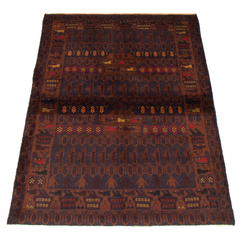 Tapis bleu marine foncé Rare War 3 pi 11 po x 6 pi 7 po