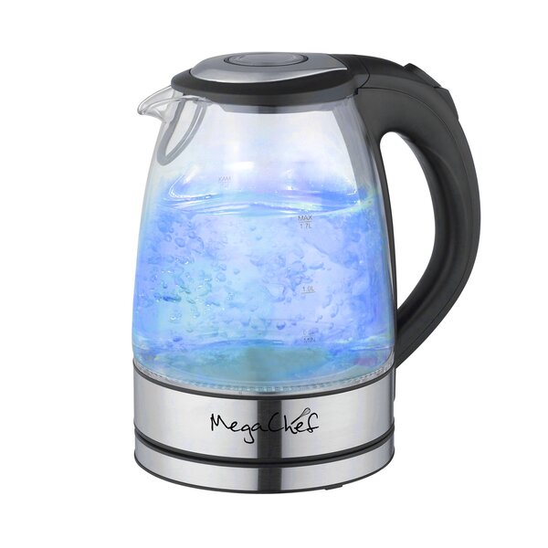 Ovente Glass Electric Tea Kettle 1.8 Liter BPA Free Cordless Body, 1500W  Instant Hot Water Boiler