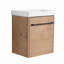 Meuble-lavabo flottant mural 18 po avec lavabo en céramique et porte d'armoire à fermeture en douceur, pour petite salle de bain