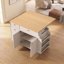 Îlot de cuisine avec rangement et chariot roulant, plateau extensible, tiroirs, support à épices, barre à serviettes, mobile pour la cuisine et la salle à manger