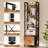 55.7"H 4-Tier Etagere Bookcase