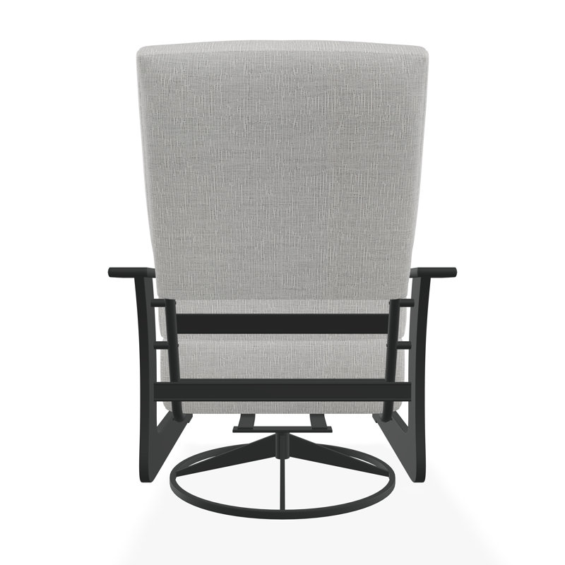 St. Catherine Polymer Outdoor Lounge Chair, Graphite, Grasscloth Cloud
