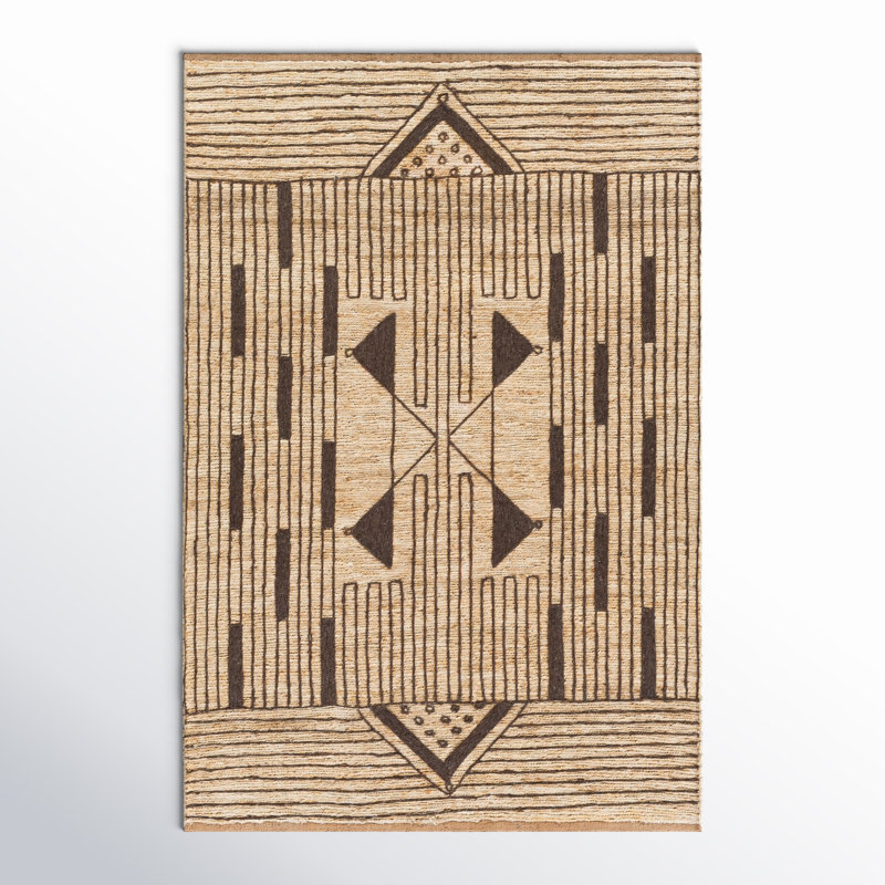 Boman Hand Knotted Southwestern Area Rug, Rectangle 2' x 3'