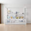 Lit à baldaquin simple avec garde-corps et tablettes - cadre de lit en bois massif Montessori pour enfants, aucun sommier nécessaire-1892451833-1892451835
