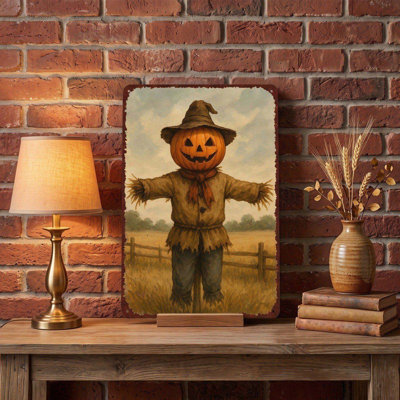 Primitive Halloween Witch Ghost Metal Wall Decor Whimsical Garden Metal Sign Wall Decor 20x30cm