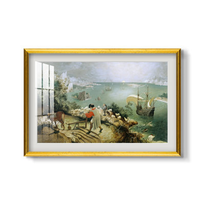 Paysage avec la chute d'Icare, vers 1560 - Pieter Bruegel l'Ancien - Estampe encadrée sur mesure