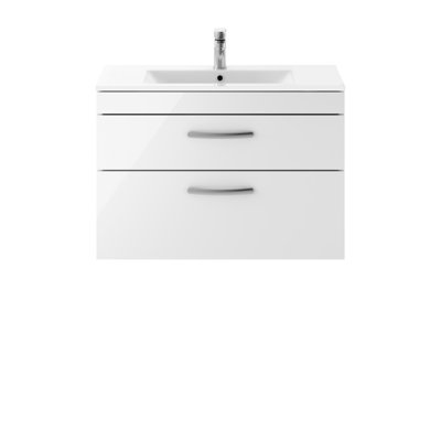 Athena 805mm Single Bathroom Vanity with Integrated Vitreous China Basin