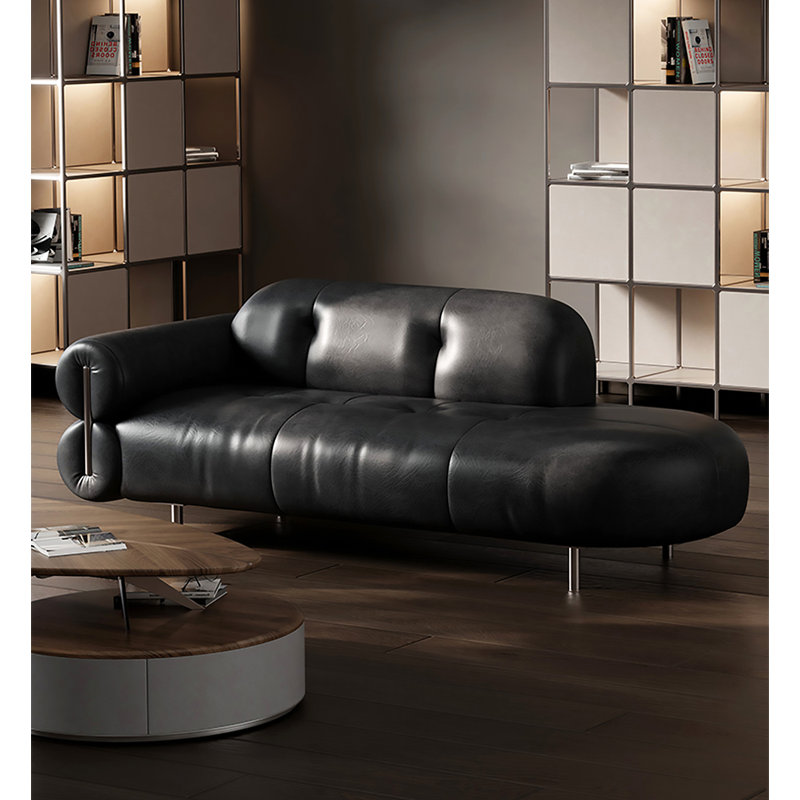 Canapé inclinable en cuir de style simple, Orienté vers la gauche
