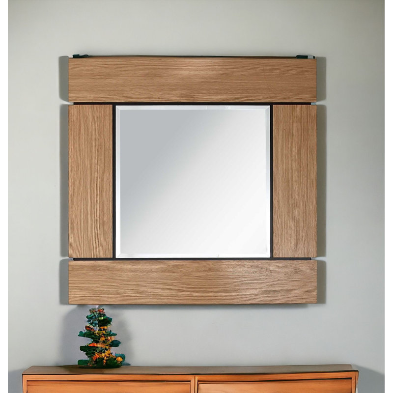 HomeRoots Solid Wood Square Mirror