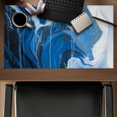 Abstract wave in motion - 14.00"x24.25" Desk mat