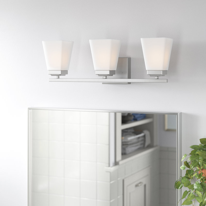 Éclairage pour meuble-lavabo à intensité variable Belverly, Nickel brossé, 3