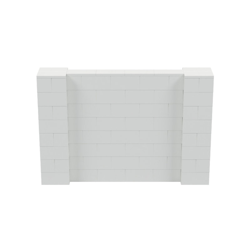 Ensemble mural 4 pi de hauteur Everblock, Gris clair, 72"