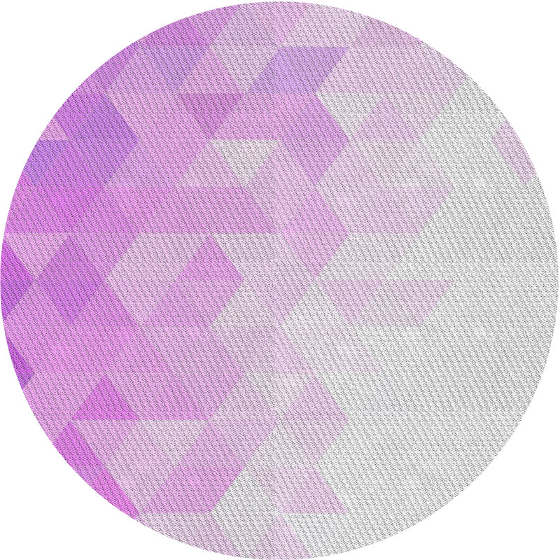 Geometric Indoor Rug, Round 3'
