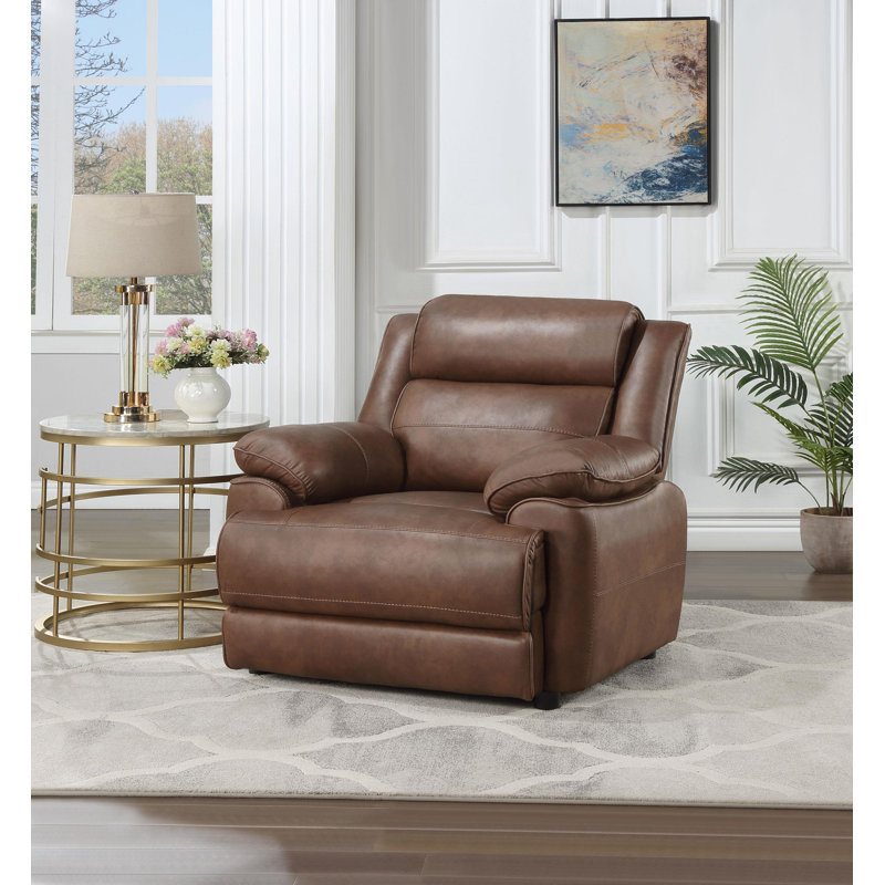 Fauteuil d'appoint rembourré rembourré brun foncé