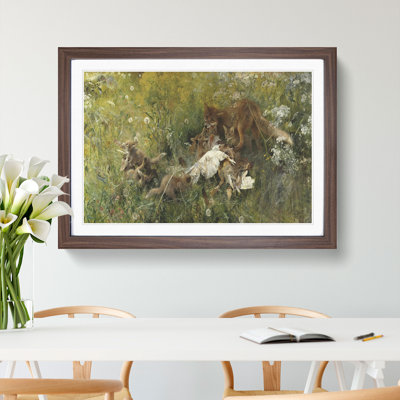 A Fox Family by Bruno Liljefors - Picture Frame Painting