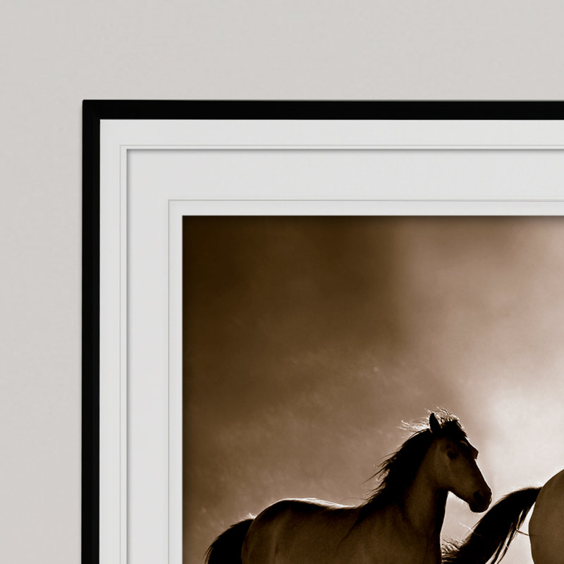 " Wild Horses ", Black Framed, 24" H x 30" W x 1.5" D