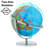13 in Desktop Globe with Stainless Steel Stand, 720° Swivels in All Directions