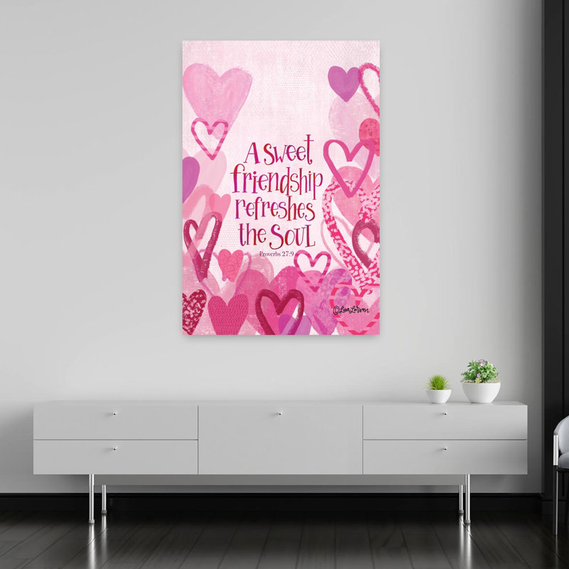 A Sweet Friendship, art contemporain abstrait, H 60 po x l 40 po