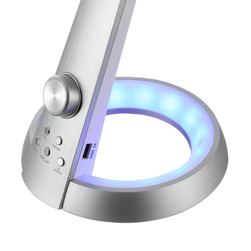 Stickel Metal USB Desk Lamp, Sliver