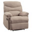 Fauteuil inclinable beige en tissu tissé