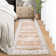 Modern Floral Machine Washable Rug for Living Room Stain Resistant Ultra Soft Low Pile Floor Cover Foldable Lightweight Non Slip Carpet for Bedroom, Dining Room