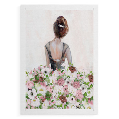 «Beautiful Floral Contemplation I», impression sur toile seulement - non encadrée