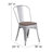 Kewaunee Metal Stackable Chair with Wood Seat-1921678927