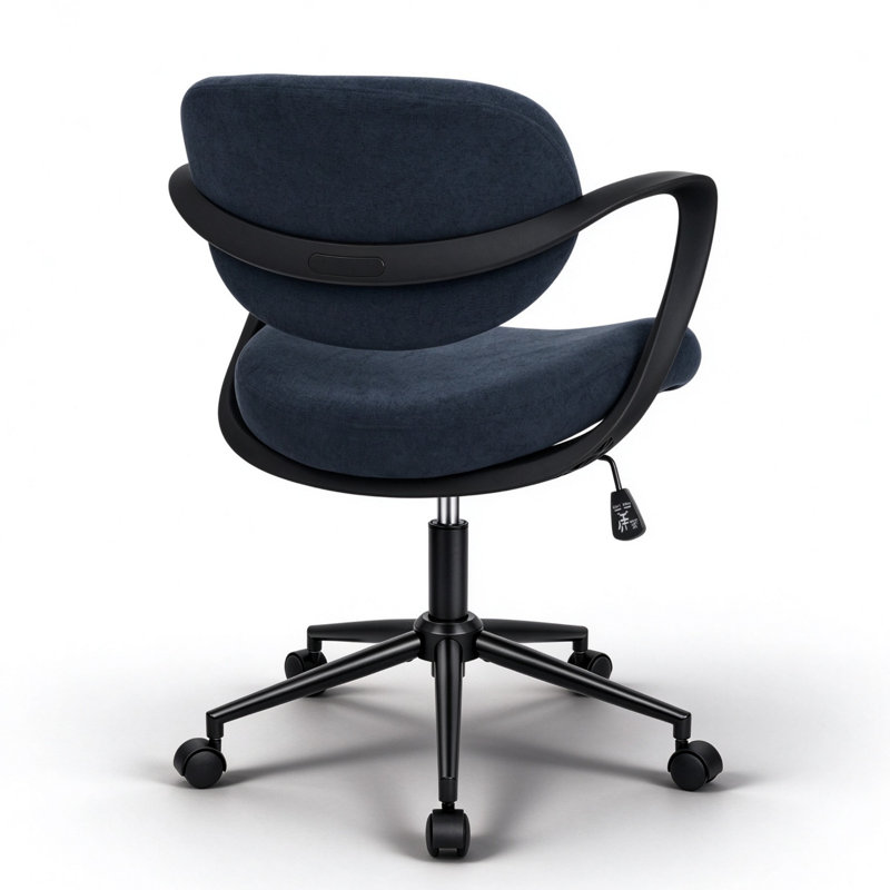 Chaise de bureau de conférence réglable avec roulettes, siège et dossier rembourrés