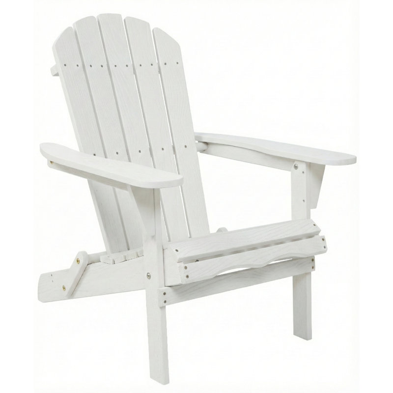 Folding Adirondack Chairs Solid Wood Embossed Grain For Patio Backyard