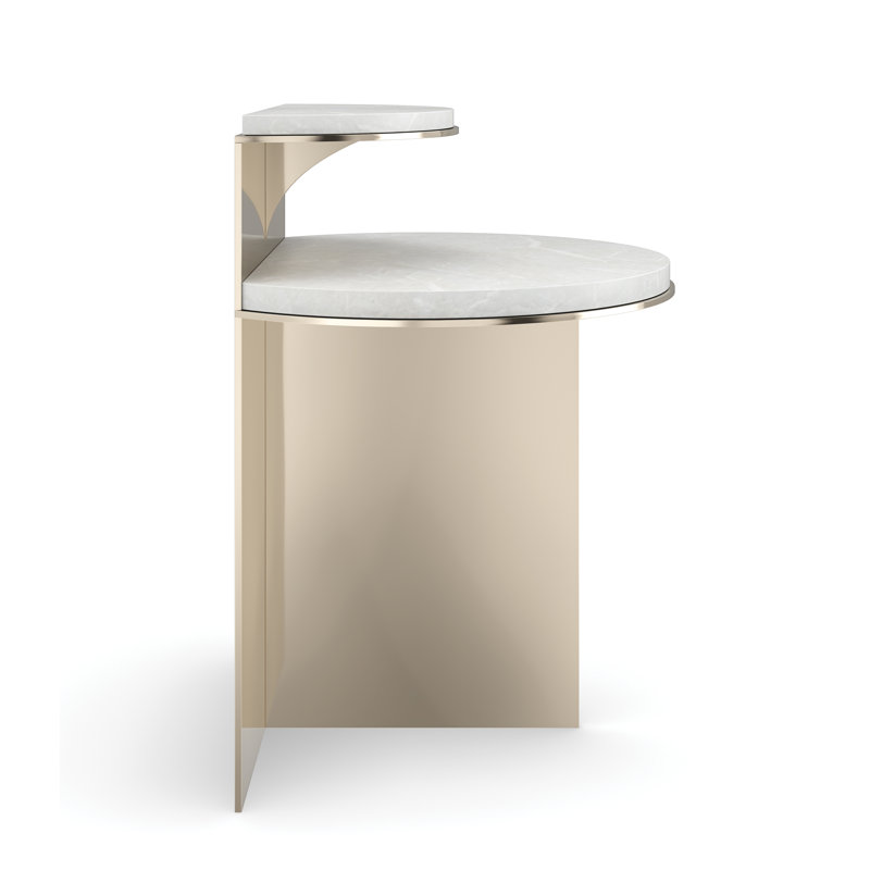 Stone Top End Table