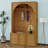 Entryway Hall Tree With Storage Bench, Adjustable Shelves, Arched Coat Rack With 4 Golden Hooks And 3 Cabinets-963269641