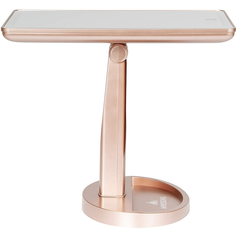 Miroir de maquillage lumineux Touch Touch, Or rose