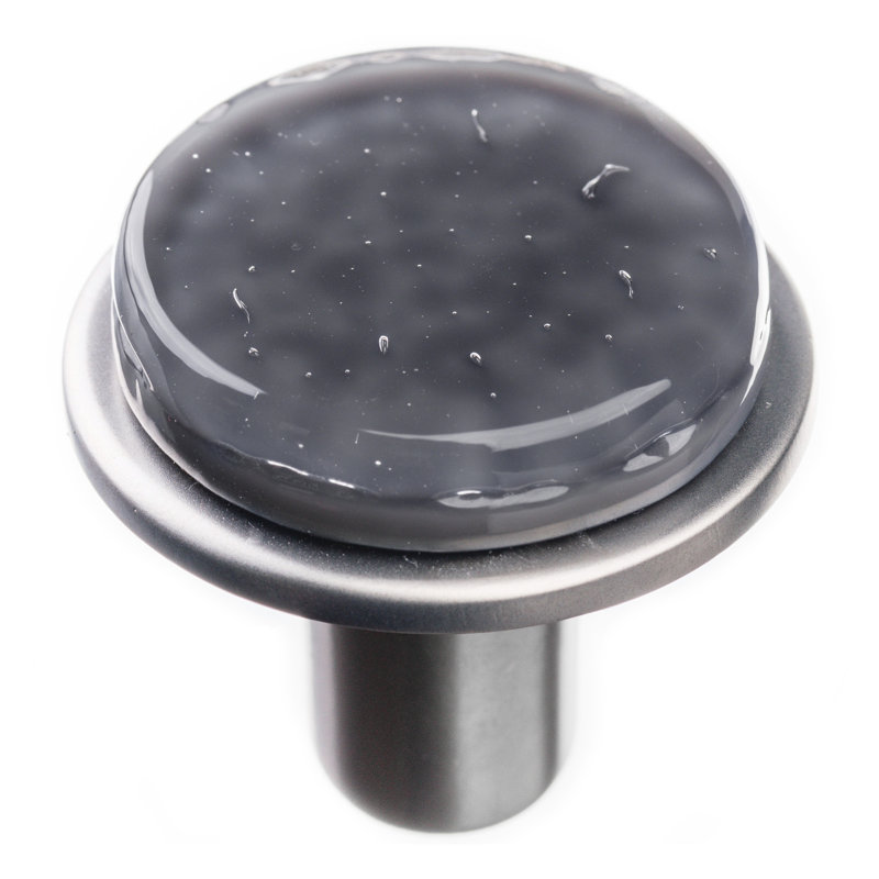 Poignée champignon géométrique 1,25 po de diamètre, Nickel satiné