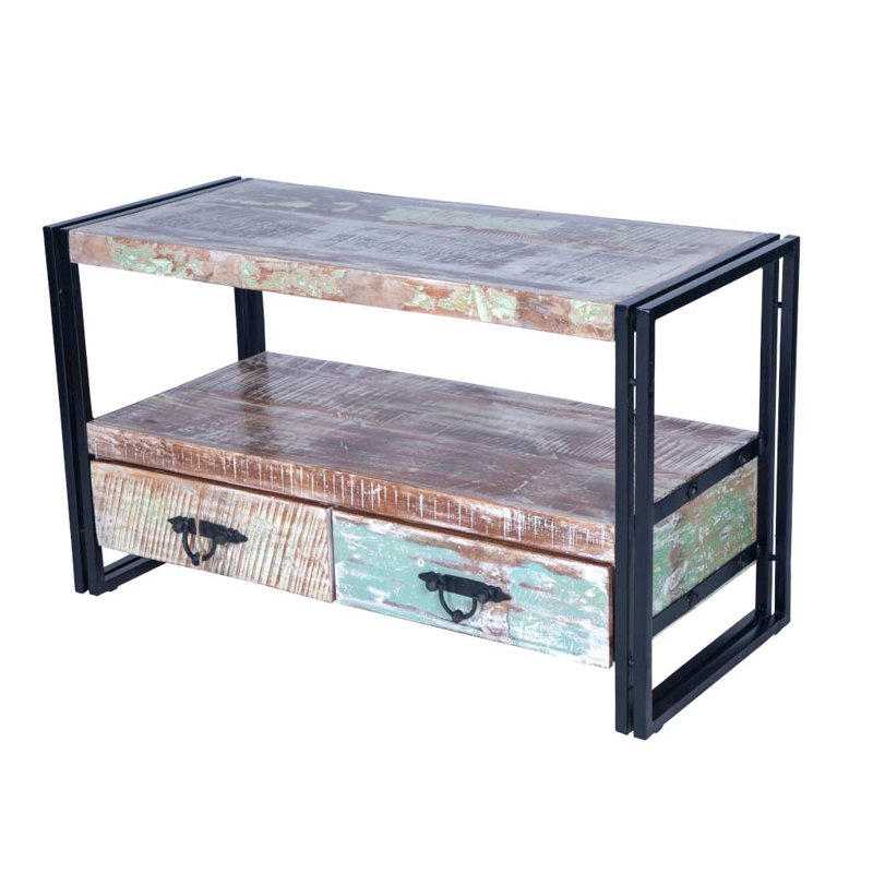 Ortis Unfinished TV Stand for TVs up to 50", White Washed