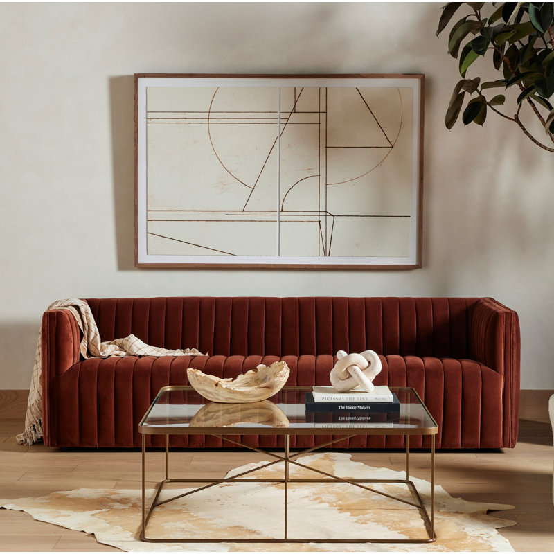 Augustine 97" Sofa, 26.5" H x 88" W x 35" D, Crypton Nomad Taupe