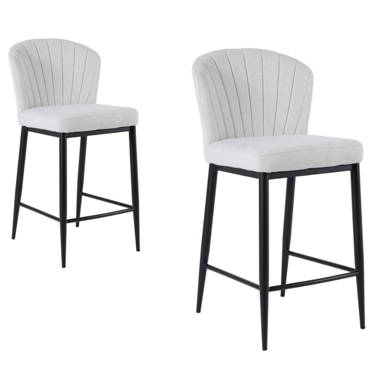 Tabouret Verlene Wave (ensemble de 2), Colombe