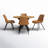 Pinkard 4 - Person Dining Table Sets With Round Table & 4 Upholstered Chairs-75941151