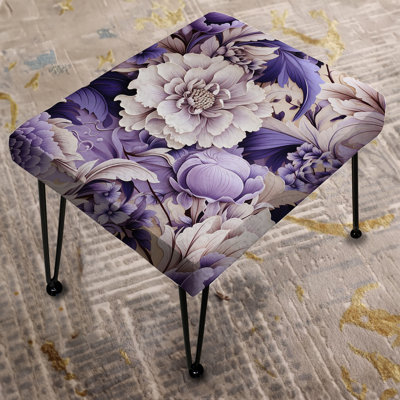 Purple Persian Paisleys - Paisley Rectangle Ottoman
