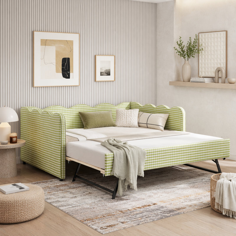 Lit de jour double, Lit gigogne simple, Vert