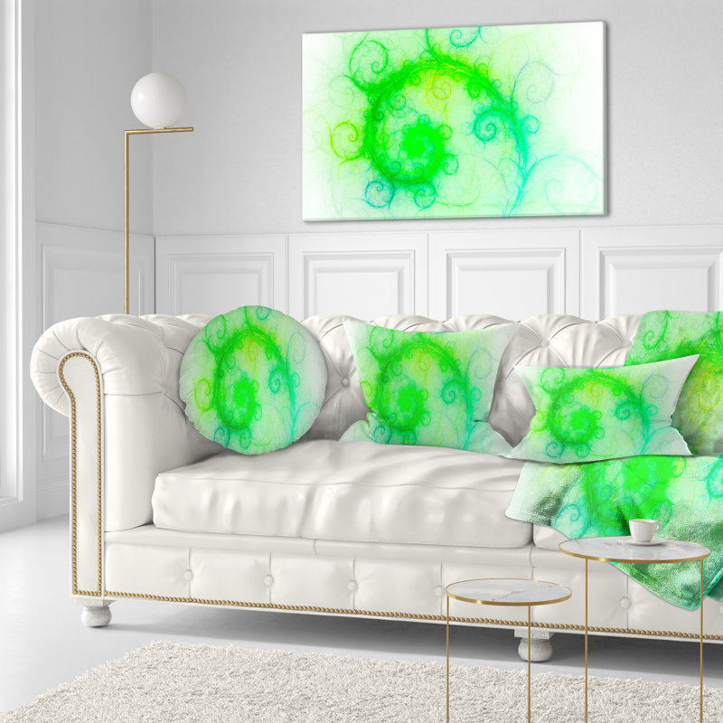 Beautiful Bright Green Pattern - Abstract Printed Throw Pillow