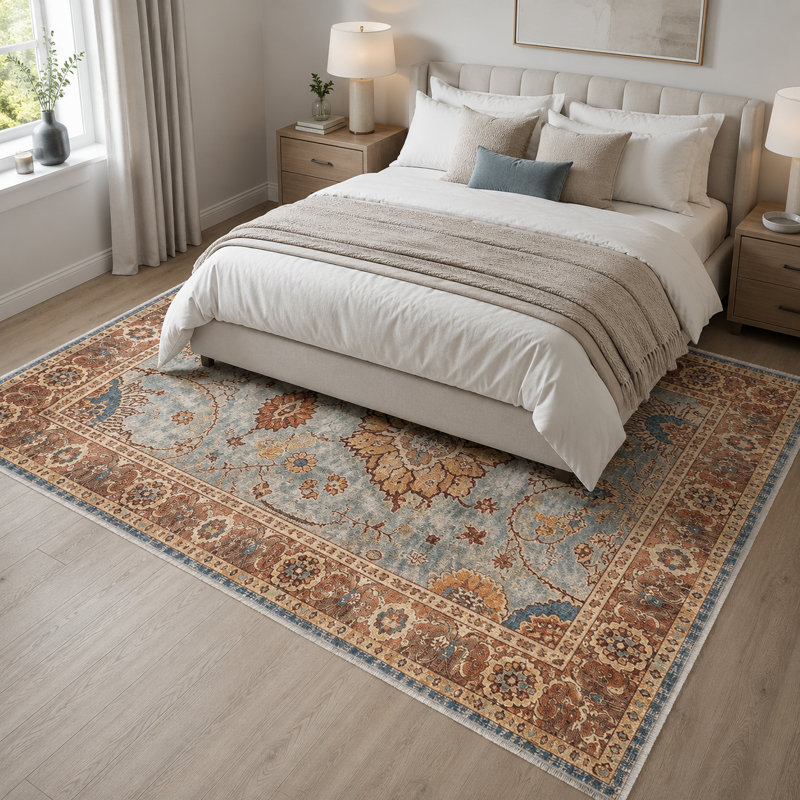 Oriental Cotton and Chenille Flatweave Area Rug, 200 x 300 cm
