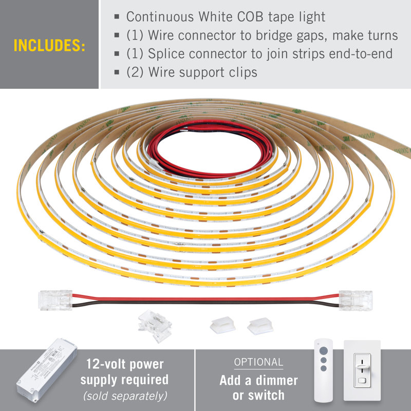 Ruban lumineux à DEL blanc RibbonFlex Pro 12V, 4 000 lumens / pied, 4 000 lumens / pi (16,4 pi), 16,4 pi, 4000K