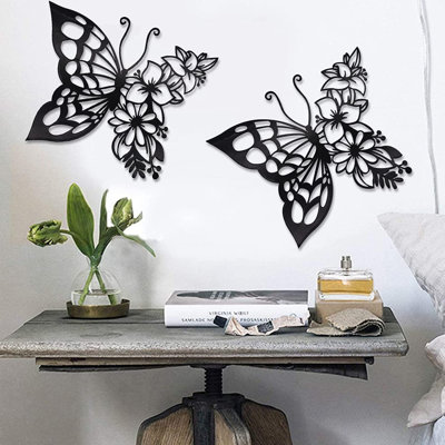 Ensemble de 2 décorations murales papillon