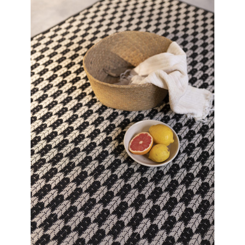 Tapis d'extérieur de qualité supérieure en polypropylène à motif géométrique, Rectangle 5 pi 3 po x 7 pi 6 po