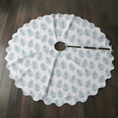 Leaves Collection Printed Christmas Tree Skirt-54" Diameter