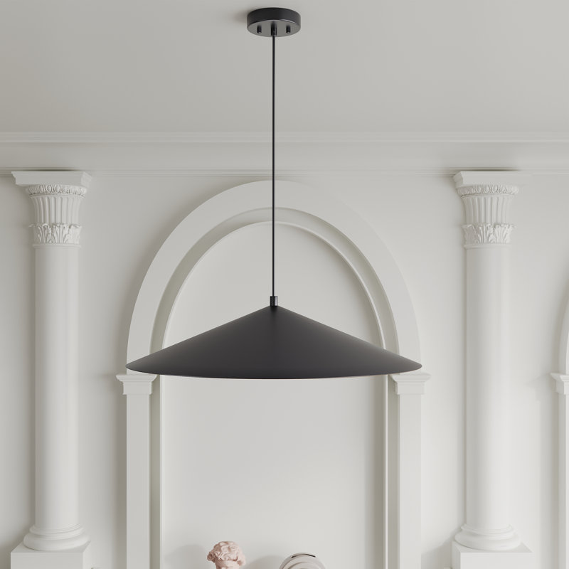 Luminaire suspendu à dôme moderne réglable 1 lumière, H 6,1 po x l 25,59 po