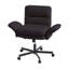 Fauteuil de bureau à dossier moyen en similicuir à pattes croisées, fauteuil de bureau résistant aux égratignures avec accoudoirs réglables et fonction d'inclinaison relevable, fauteuil de direction pivotant à roulettes avec poches de rangement latérales-117671836-130973135